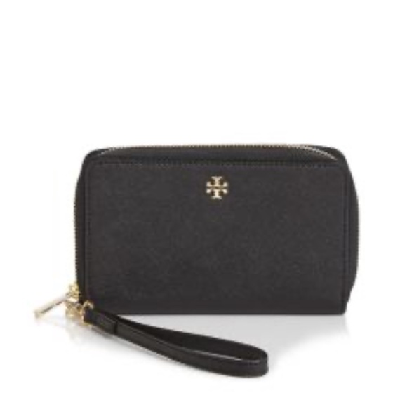 Tory Burch Black Wallet with Gold Accents - Picture 3 of 14